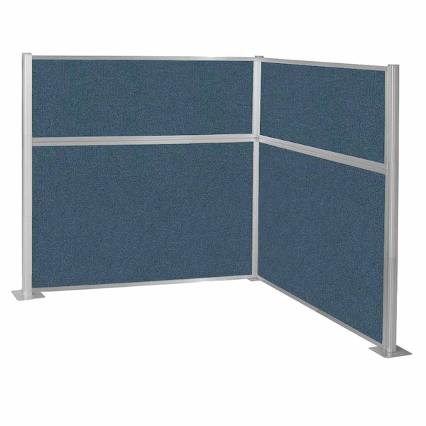 Versare Pre-Configured Hush Panel Cubicle (L Shape) 6' x 6' Caribbean Fabric 1859332 - main